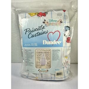 Vintage 90s Disney Babies Priscilla Curtains 94x63 NIP Mickey Minnie
